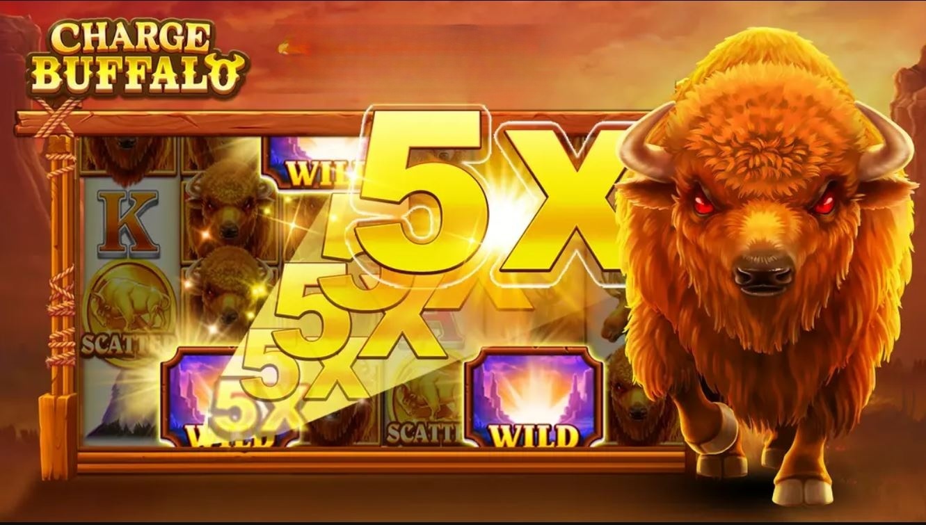 3 Charge Buffalo slot game interface